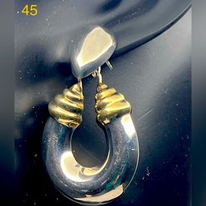 Vintage door knocker earrings.